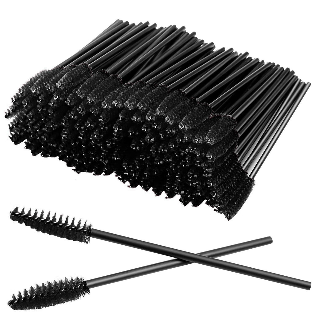 100 Pcs Disposable Eyelash Mascara Brushes for Eye Lashes Extension (Black)