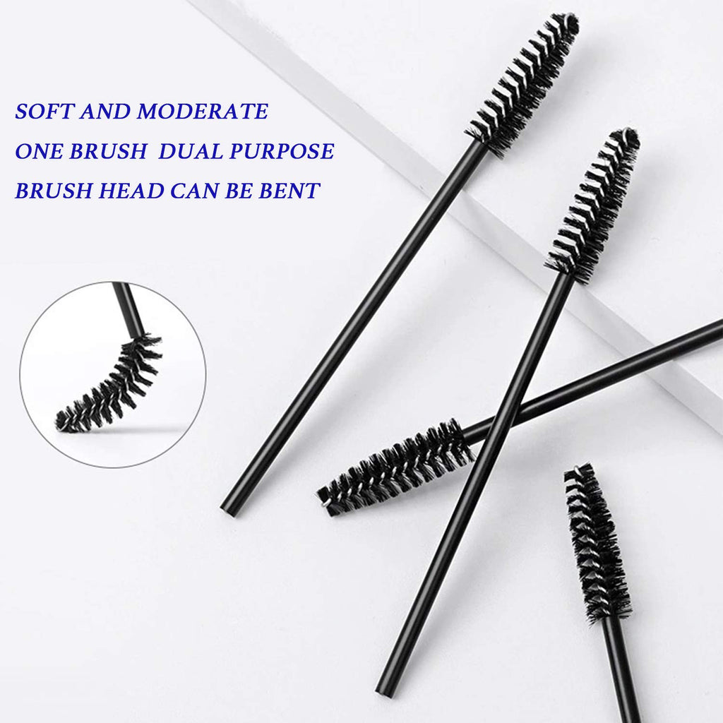100 Pcs Disposable Eyelash Mascara Brushes for Eye Lashes Extension (Black)
