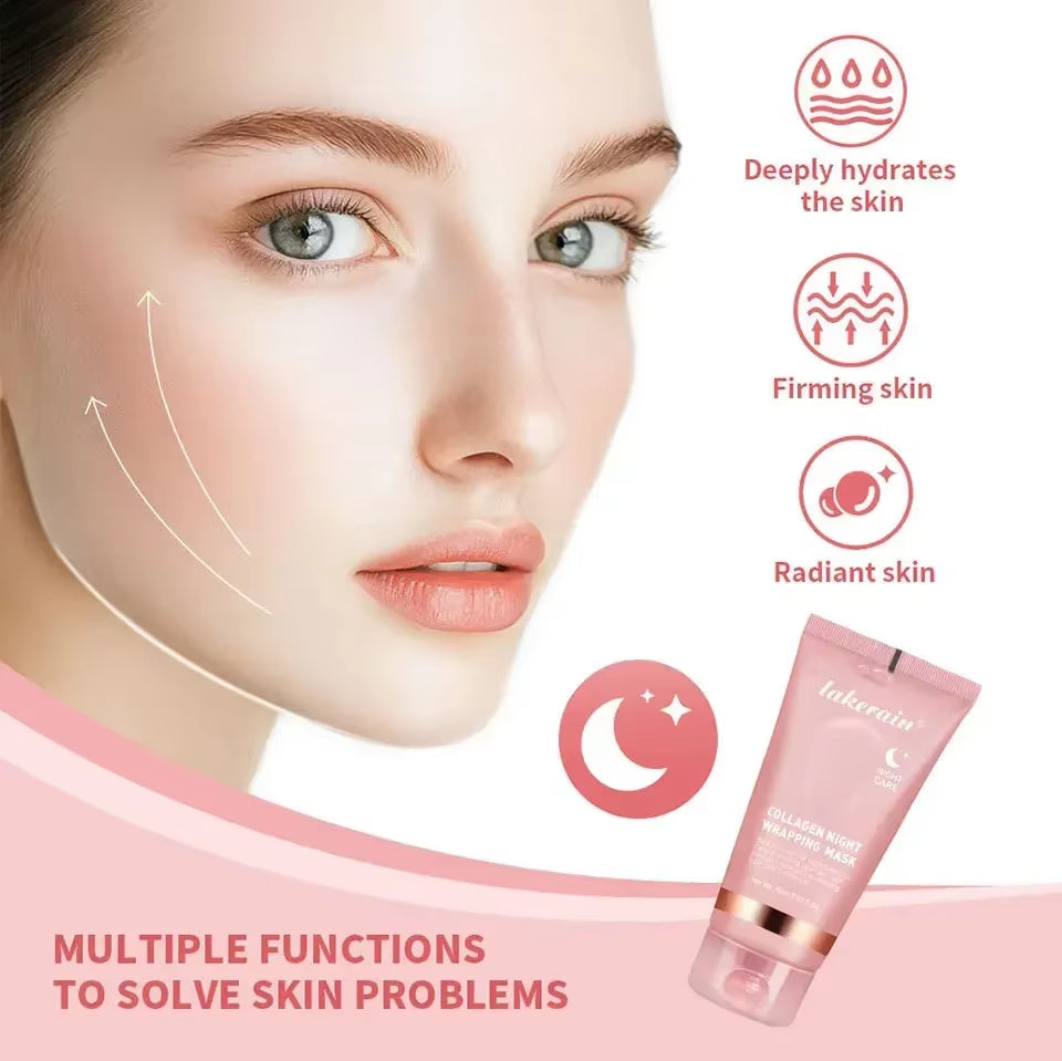 Night Collagen Wrapper Mask Rejuvenation Moisturizing Brightening Korean Face Mask Skin Elasticity Facial Mask 