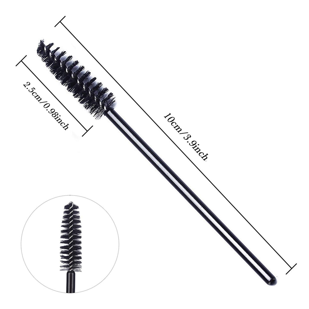 100 Pcs Disposable Eyelash Mascara Brushes for Eye Lashes Extension (Black)