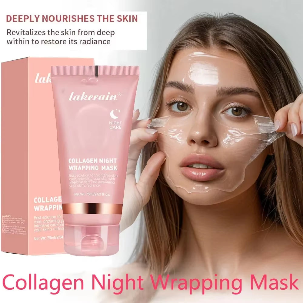 Night Collagen Wrapper Mask Rejuvenation Moisturizing Brightening Korean Face Mask Skin Elasticity Facial Mask 