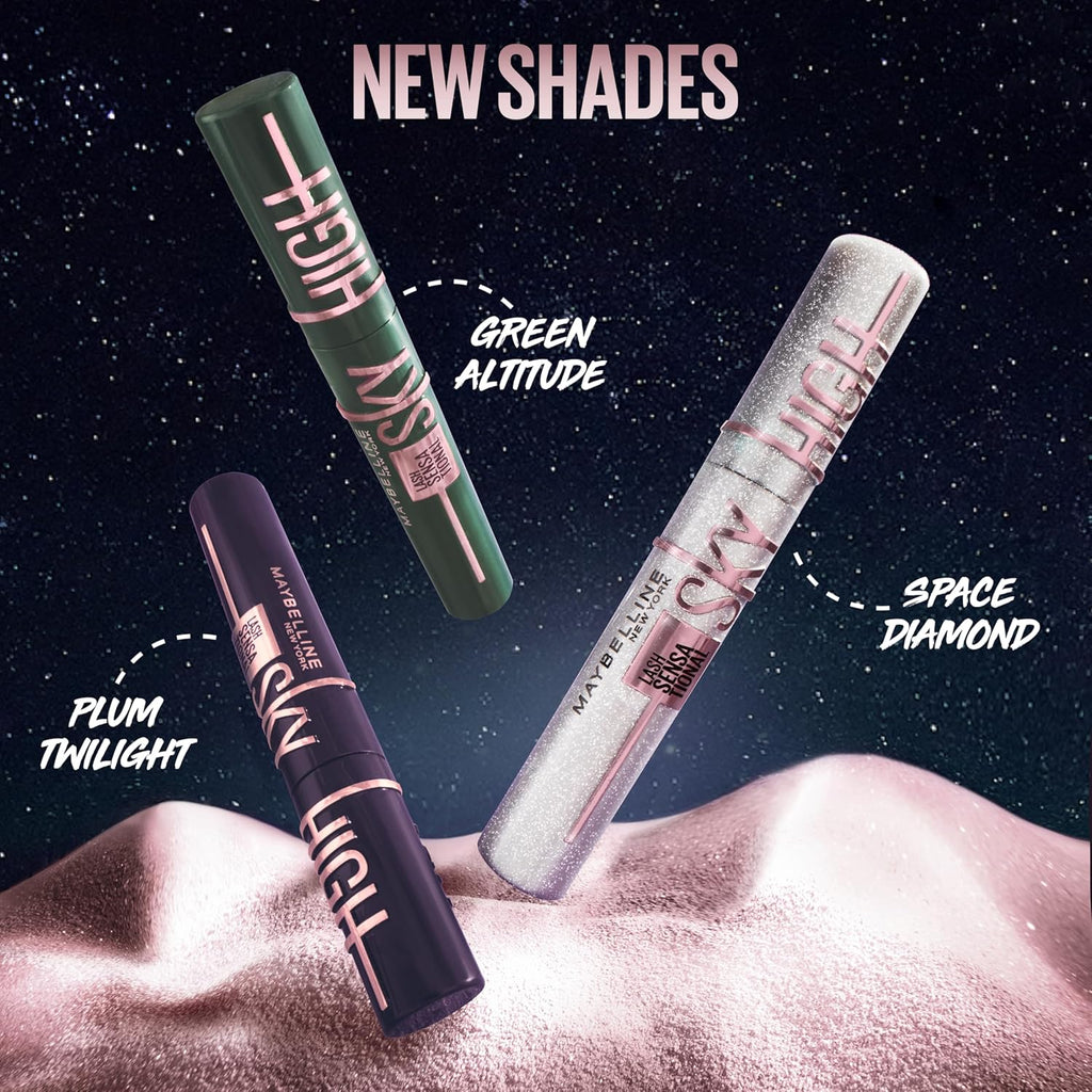 Lash Sensational Sky High Washable Mascara Makeup, Volumizing, Lengthening, Defining, Curling, Multiplying, Buildable Formula