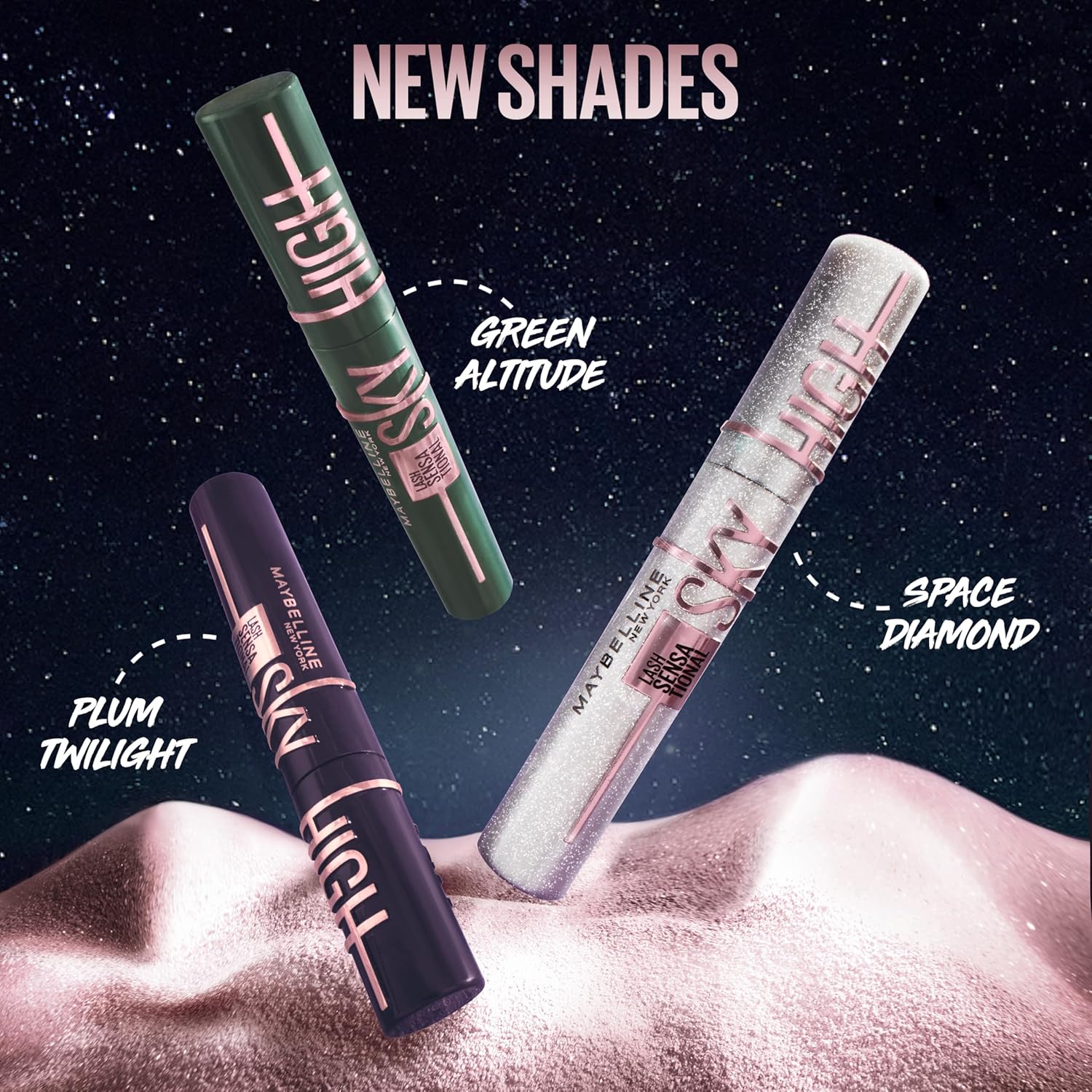 Lash Sensational Sky High Washable Mascara Makeup, Volumizing, Lengthening, Defining, Curling, Multiplying, Buildable Formula