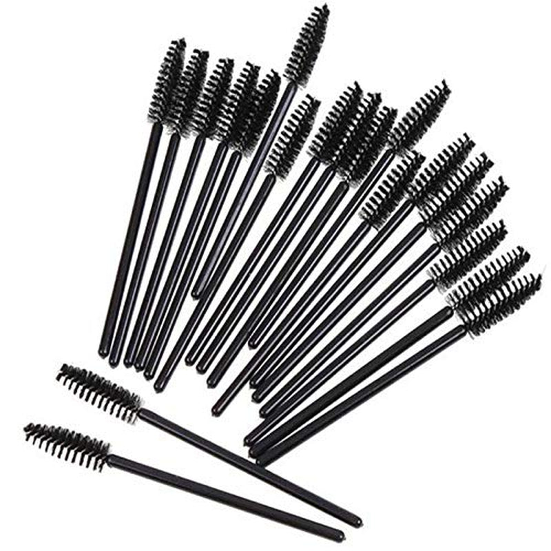 100 Pcs Disposable Eyelash Mascara Brushes for Eye Lashes Extension (Black)
