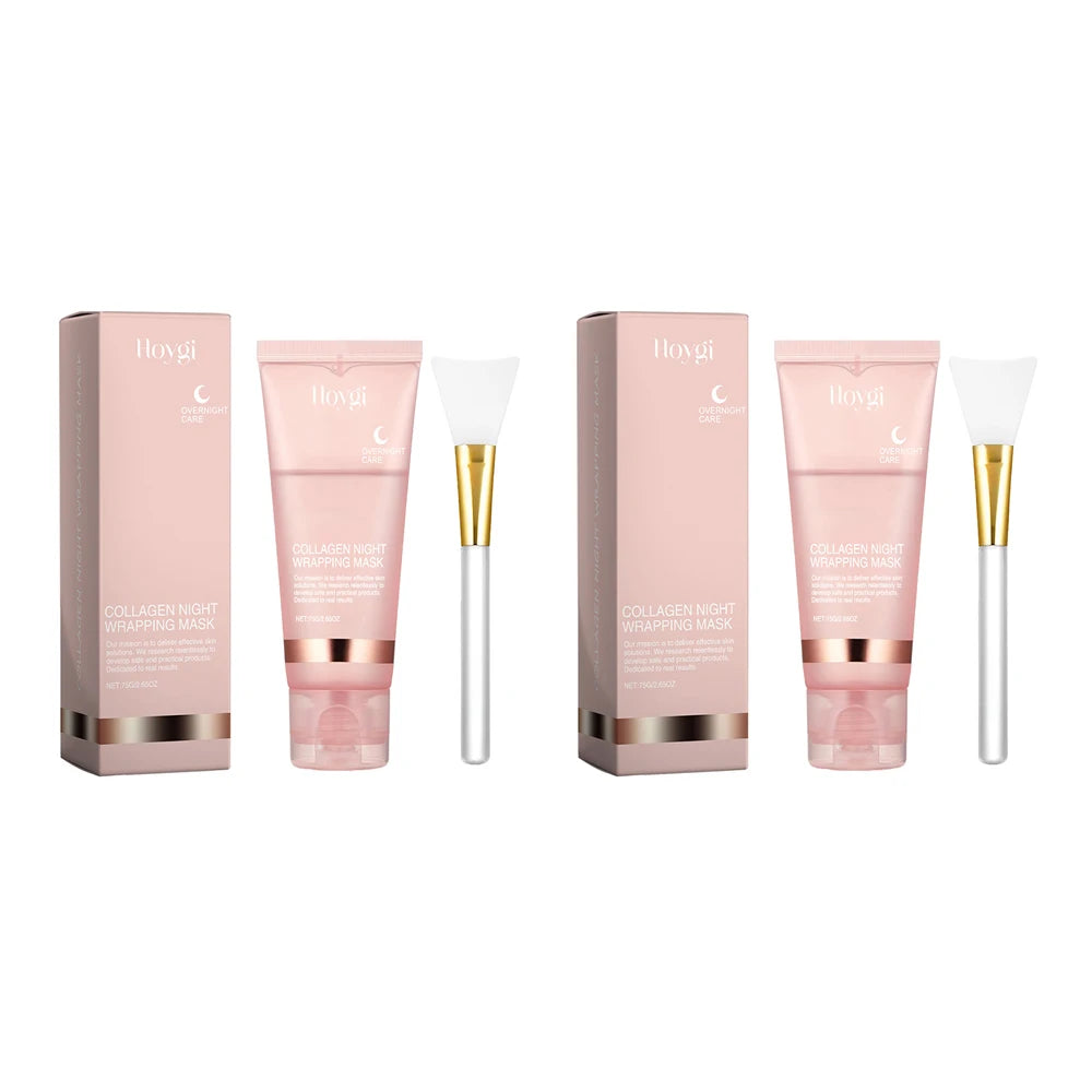 Collagen Night Wrapping Peel off Mask For Moisturizing Brighten Hydrating Smooth Face Firming Skin Rejuvenation Care Mask