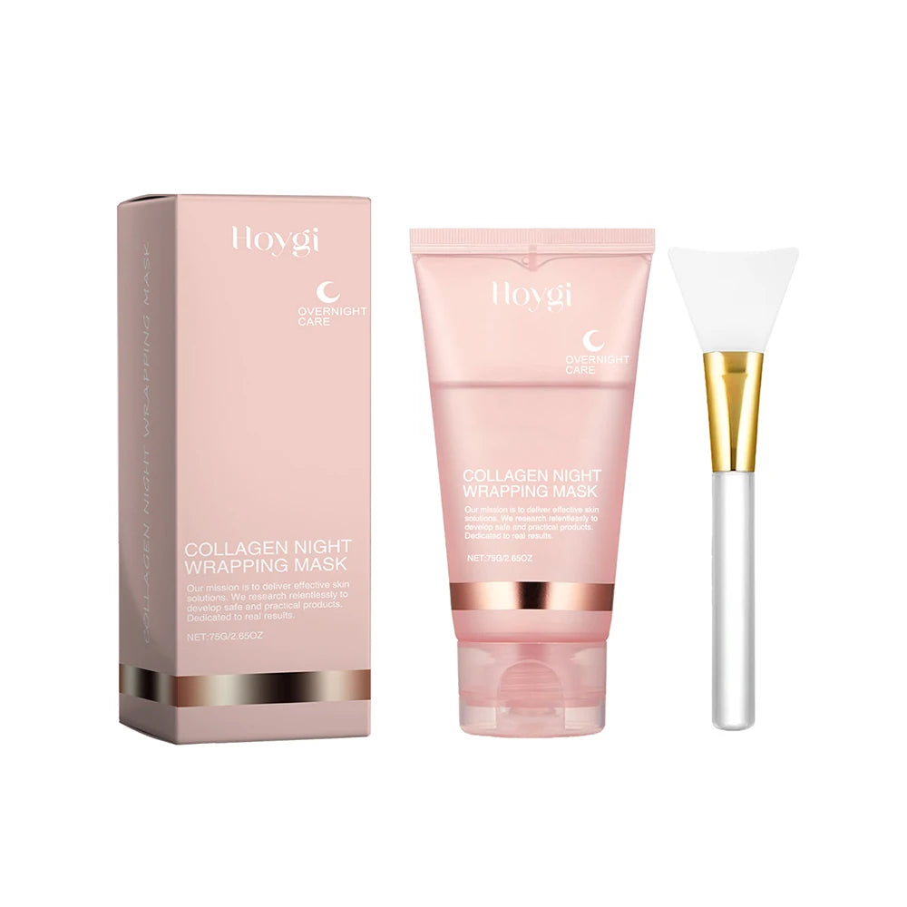 Collagen Night Wrapping Peel off Mask For Moisturizing Brighten Hydrating Smooth Face Firming Skin Rejuvenation Care Mask