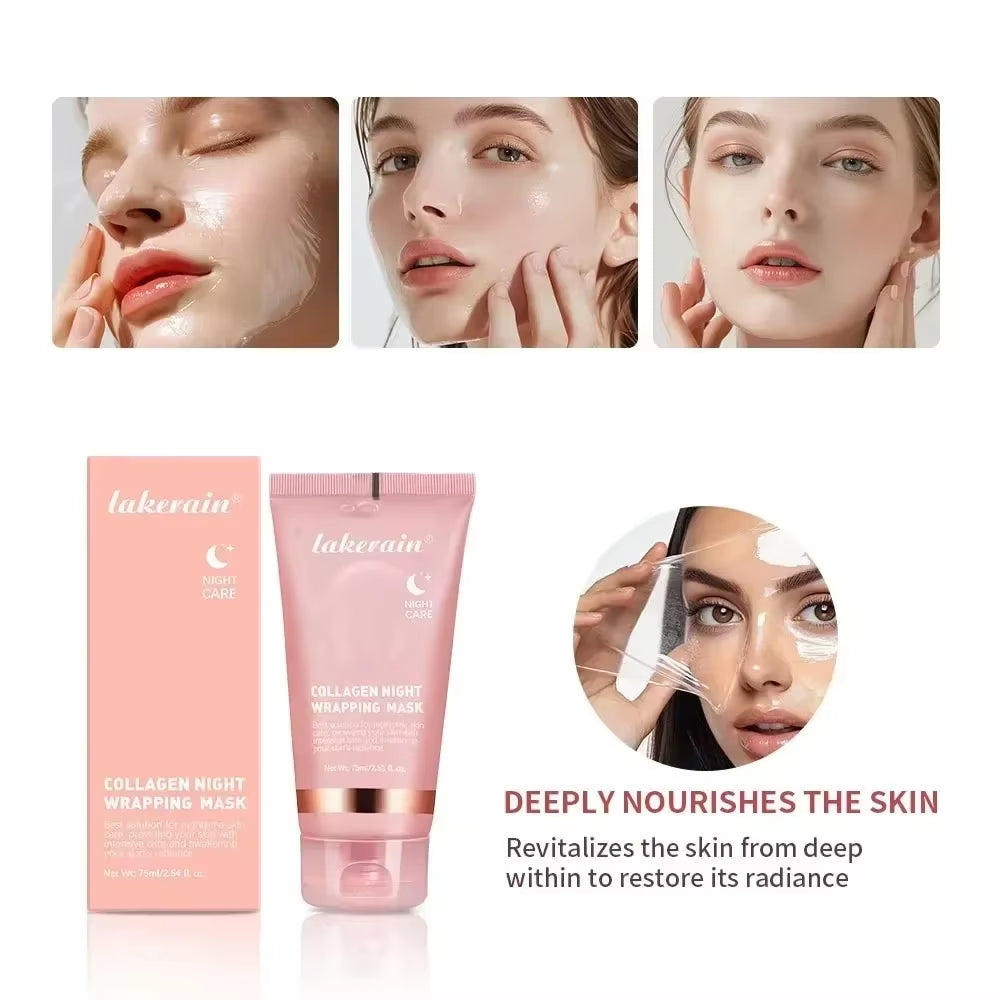 Night Collagen Wrapper Mask Rejuvenation Moisturizing Brightening Korean Face Mask Skin Elasticity Facial Mask 