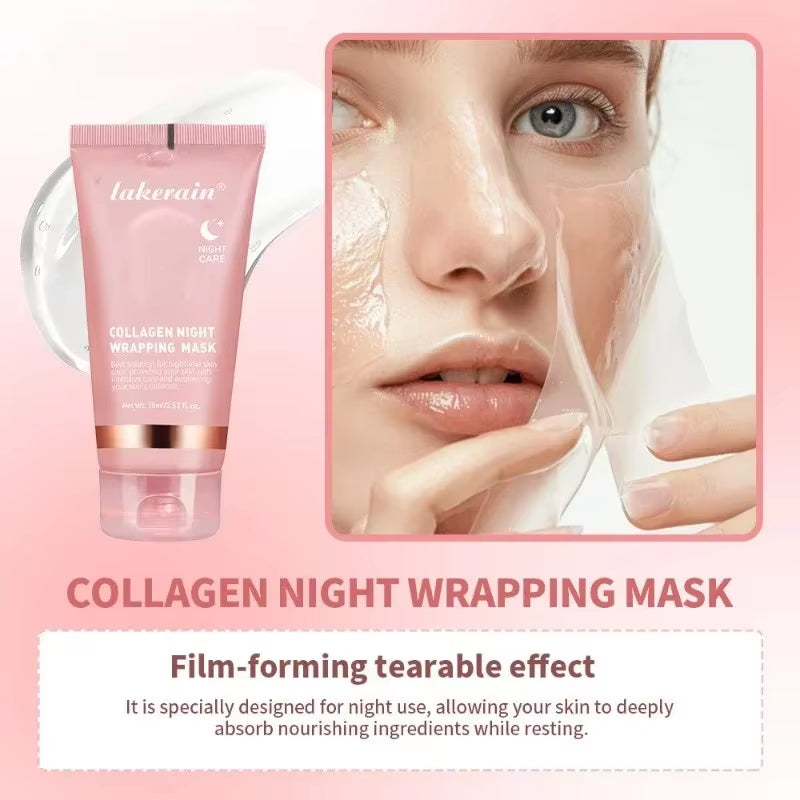 Night Collagen Wrapper Mask Rejuvenation Moisturizing Brightening Korean Face Mask Skin Elasticity Facial Mask 